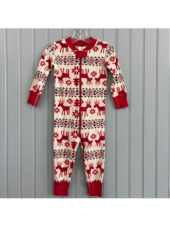 Hanna Andersson Other - Hanna Andersson Pajama Set 18-24 Months Red Reindeer Organic Cotton